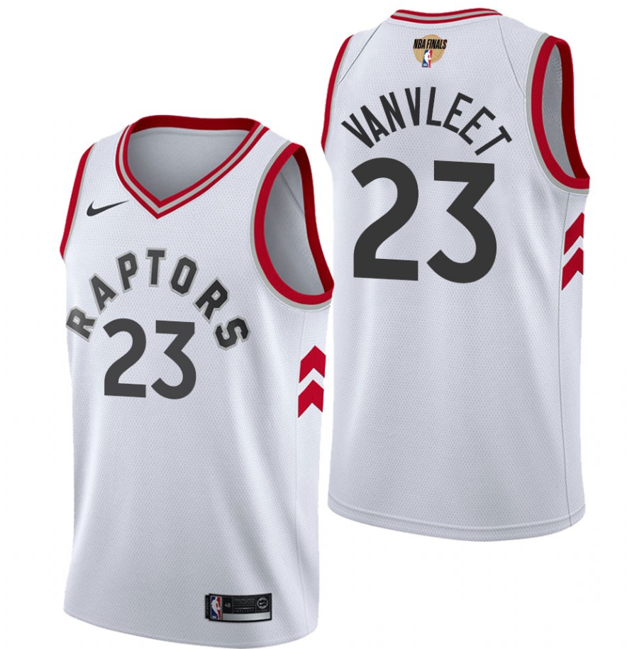 Men's Toronto Raptors #23 Fred VanVleet White NBA Stitched Jersey
